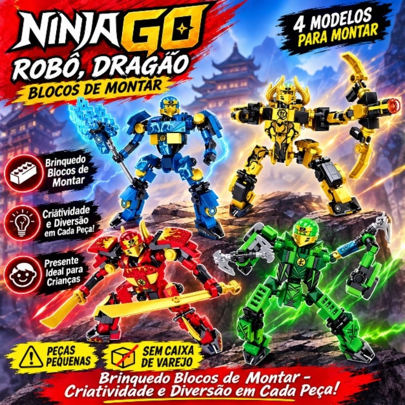 Ninja GO Robô Dragão robo action figure pequenos blocos de montar Construção Action Figure presente para crianças