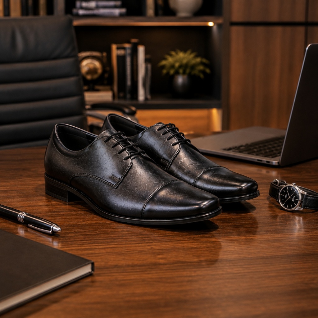 Sapato Masculino Social Preto  Clássico Executivo Conforto Diário Confortável Ortopédico Antiderrapante
