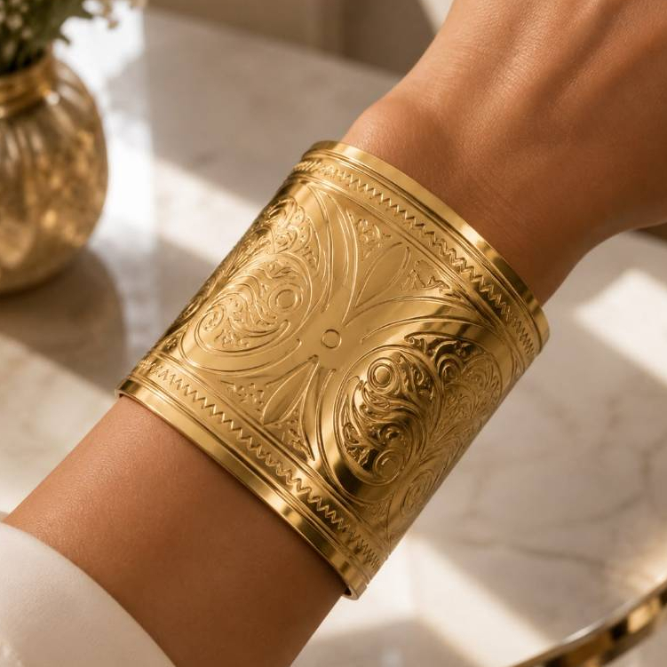 Pulseira Bracelete Deusa Borboleta Max Dourado Prata Feminino Ajustável Elegante