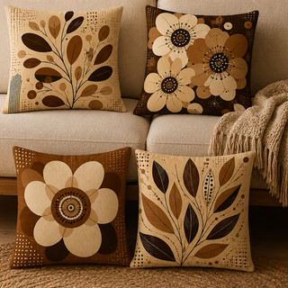 Kit 4 Capas de Almofadas Decorativas 45x45 - Moderna 014