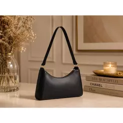 Bolsa Feminina Baguete De Mão Pequena Couro Reforçado