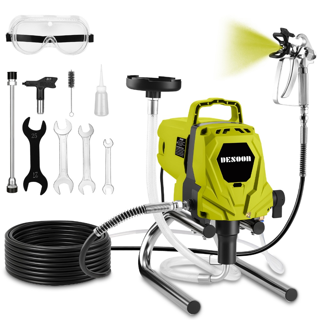 Máquina de Pintar Airless 1400W Profissional Pulverizador 3000PSI 1.5L/Min Desoon