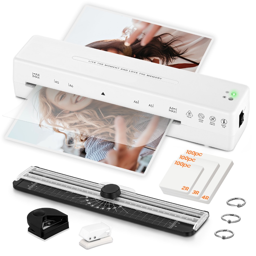 110V Laminadora A4 de Laminadora térmica anti-travamento Inclui 300 folhas de filme para laminação