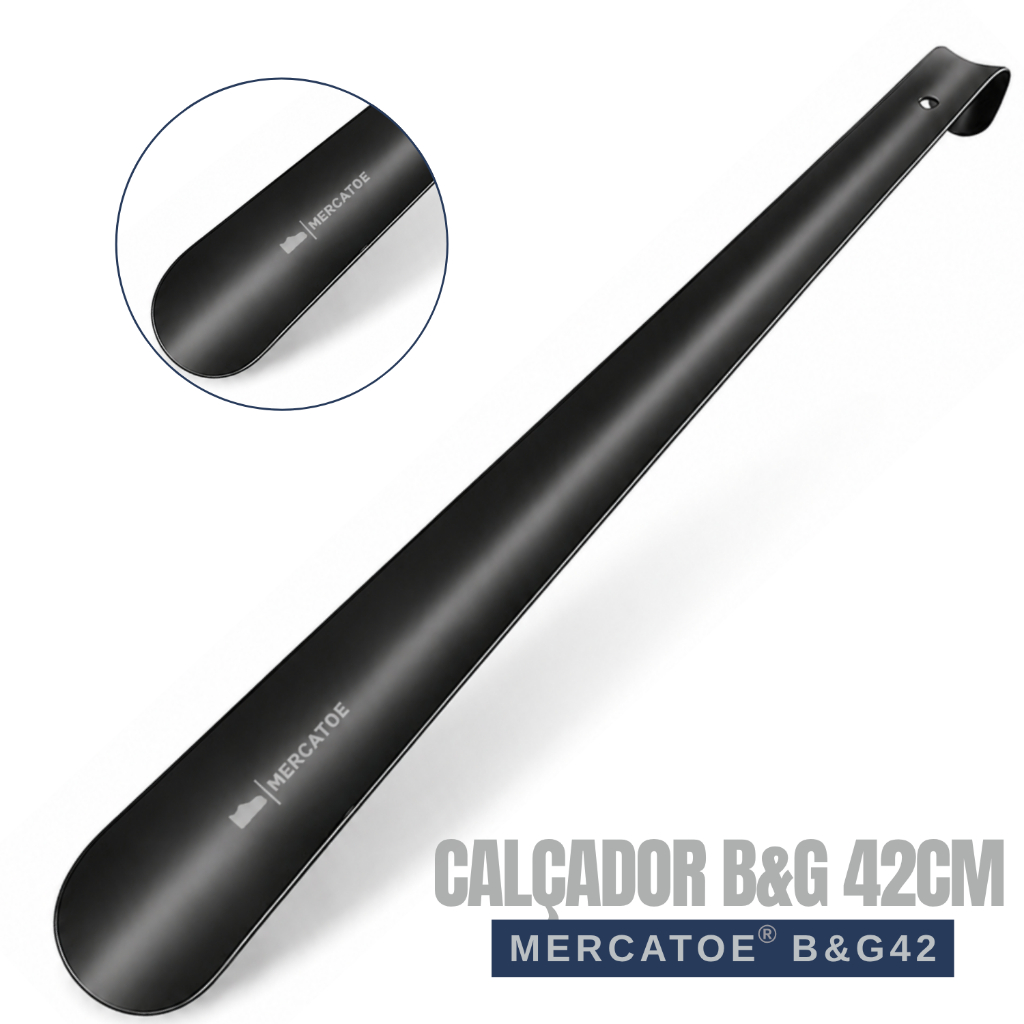 CALÇADOR de Sapatos Tênis Bota MERCATOE Premium em AÇO INOX e BOM GOSTO - Ideal para Idosos, grávidas, obesos MERCATOE