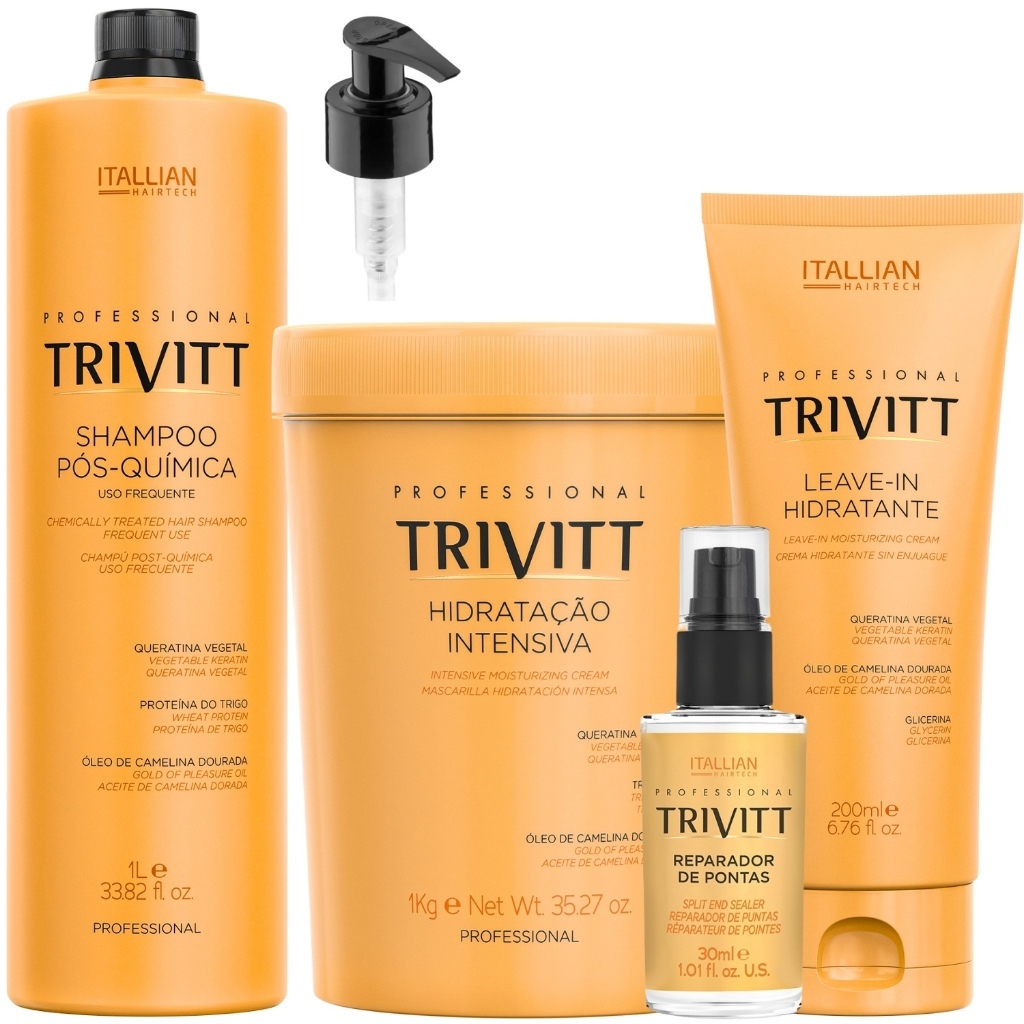 Kit Shampoo Hidratação Intensiva Leave-in Reparador
