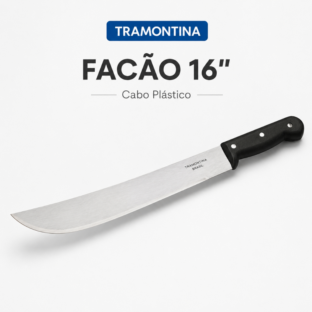 Facão Tramontina 16 Polegadas Aço Carbono Cabo Plástico Para Mato Roça Jardim Campo