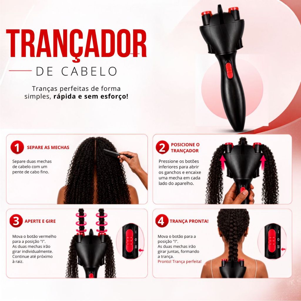 Trançador de Cabelo Automático Twist Secret Máquina para Tranças e Penteados — imagem 2 de 2