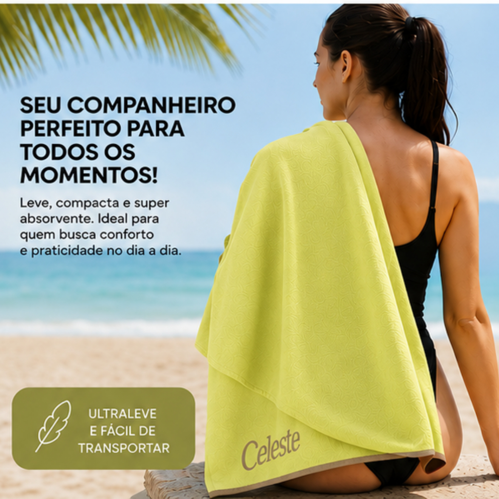 Toalha Microfibra 0,80x1,30cm Microfibra que absorve muito mais Feita para nadadores.