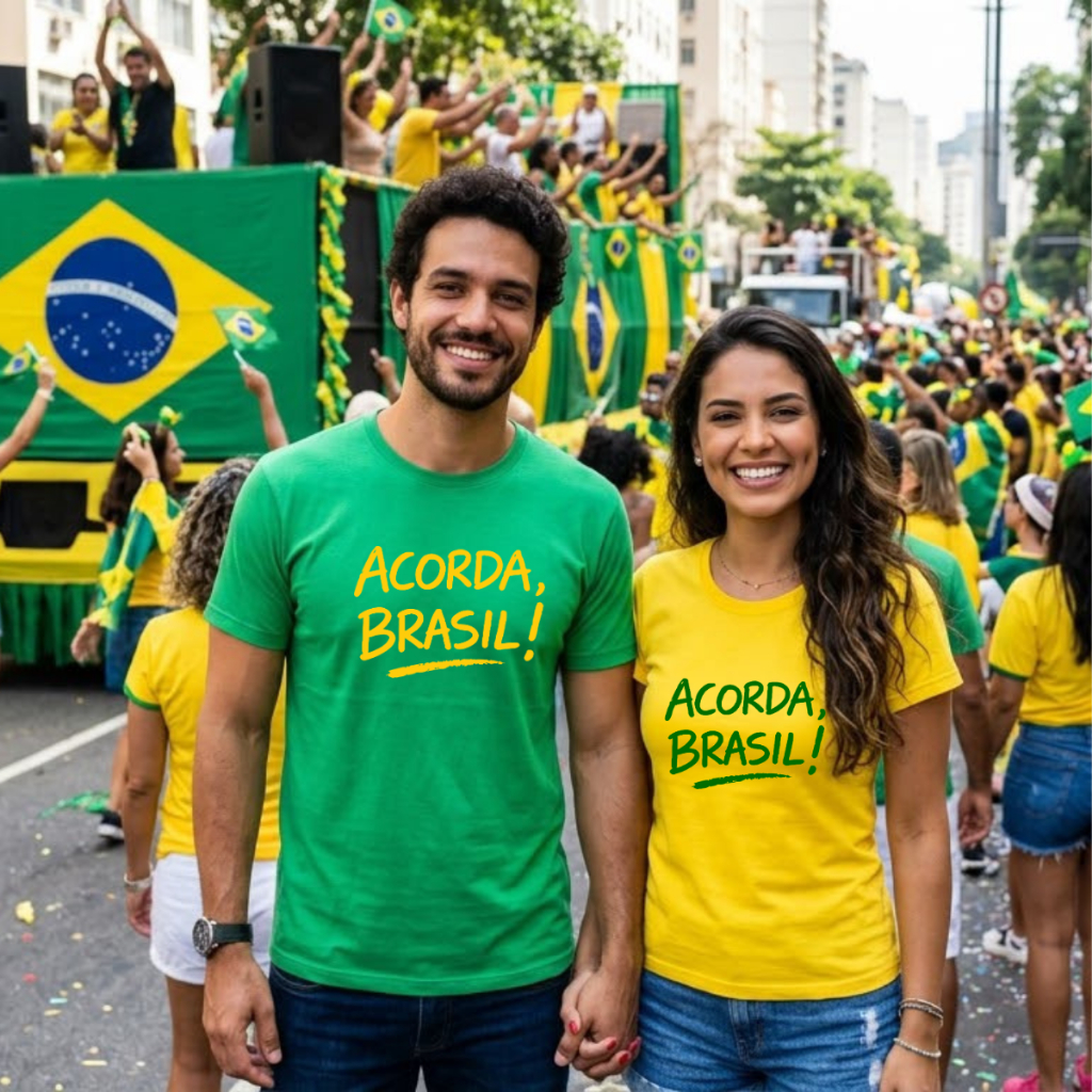 Kit 2 Camiseta Brasil Acima de Tudo Bolsonaro Camiseta 100% Algodão Unissex Promoção — imagem 2 de 2