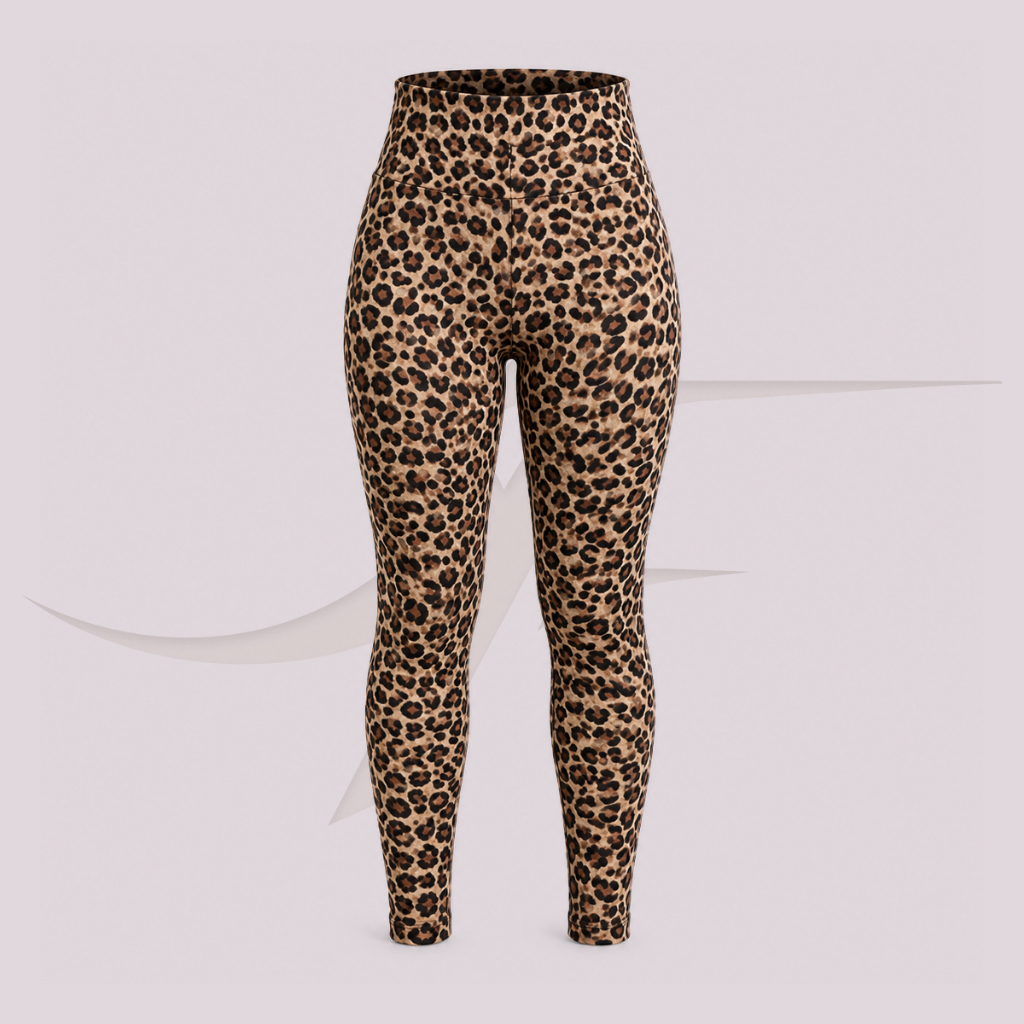 Legging Feminina Onça Fitness Academia Cós Alto Estampada Treino Confortável