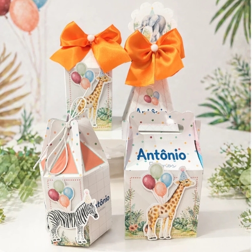 Kit Festa SAFARI LUXO Personalizado – Caixinhas para Lembrancinhas Para Aniversário