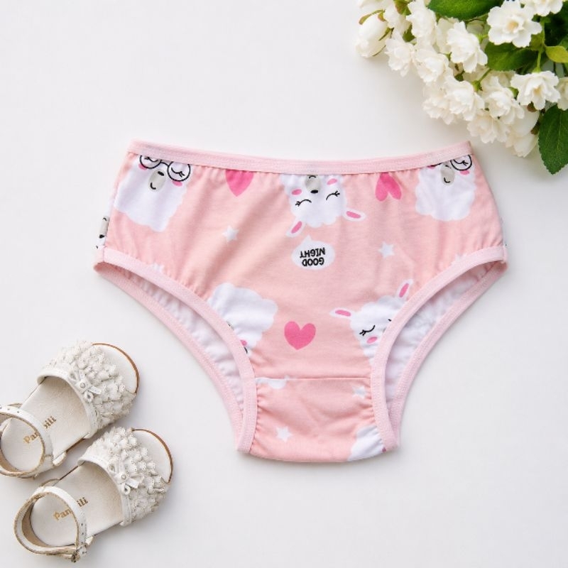 Kit 3 Calcinhas Infantil Menina Moça 100% Algodão Forro Duplo Confortável Para Desfralde