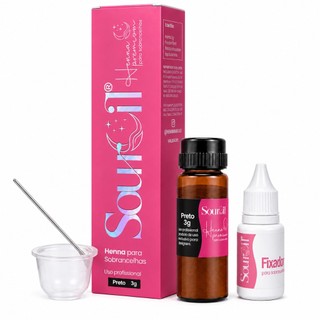 Henna Sobrancelha SOURCIL 3,0 G Com Fixador Todas As Cores