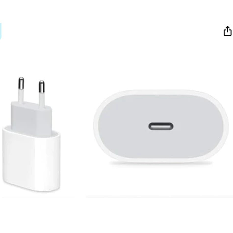 KIT 20 Fonte Carregador Tipo-c 20w Cor Branco