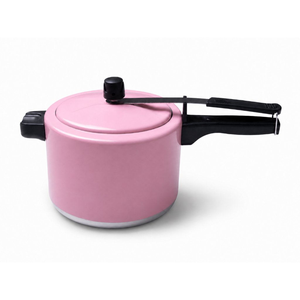 PANELA DE PRESSÃO 4,5 LITROS - FECHAMENTO INTERNO - ROSA BARBIE