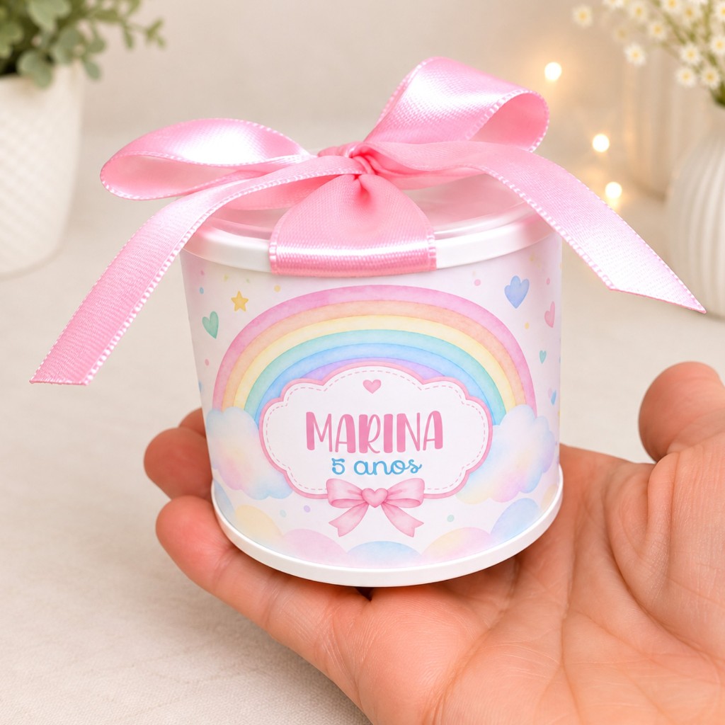 Kit Tubolata Personalizada 5x6 Sereia – Lembrancinha Aniversário Festa Infantil Menina