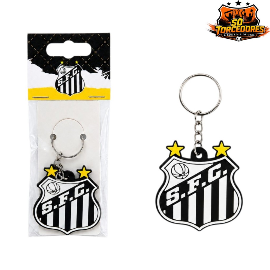 CHAVEIRO SANTOS OFICIAL - ESCUDO EMBORRACHADO SANTOS OFICIAL