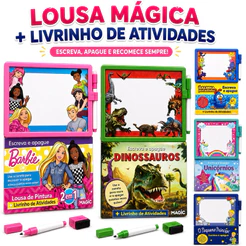 LOUSA MÁGICA INFANTIL ESCREVA E APAGUE + LIVRINHO DE ATIVIDADES EDUCATIVO | PRESENTE PARA CRIANÇA | BRINQUEDO DID