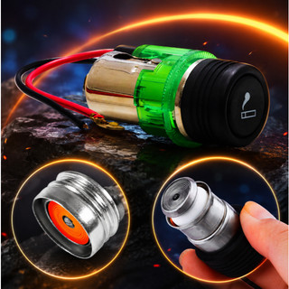 Acendedor Cigarro Automotivo Isqueiro Carregador Led Celular Verde