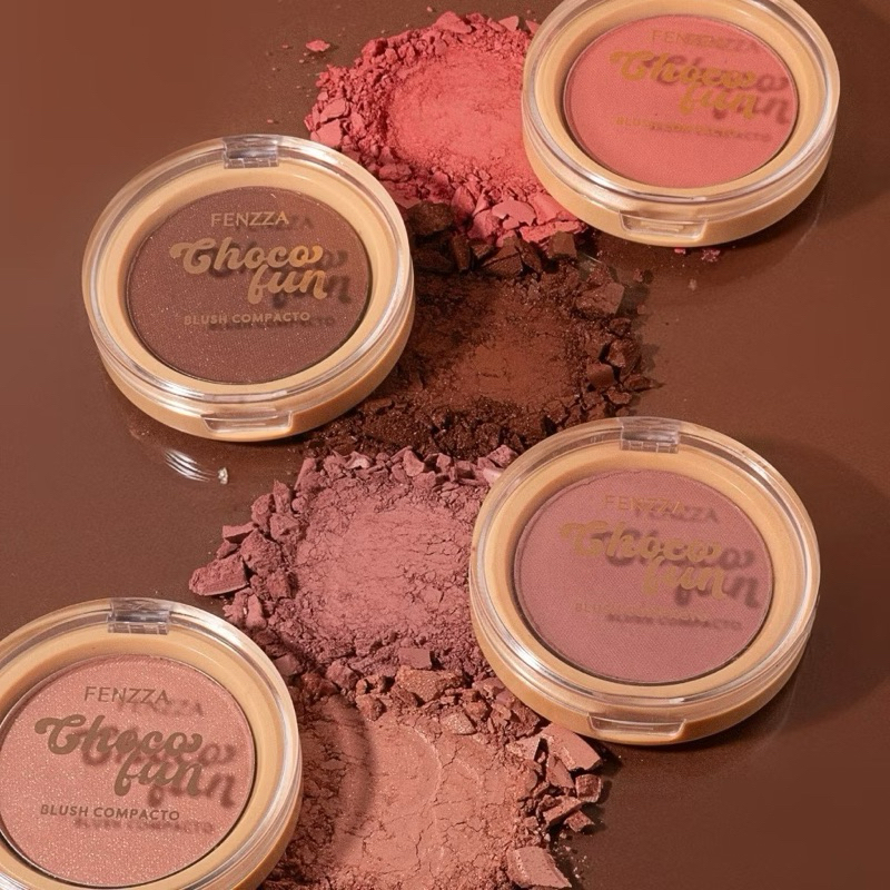 Blush Fenzza Choco Fun Blush Compacto Alta Pigmentação Maquiagem