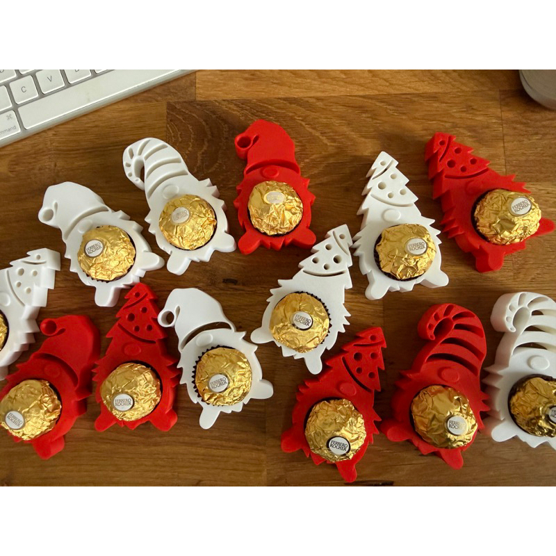 Porta Bombom Gnomos de Natal - Lembrancinha de Chocolate de Natal
