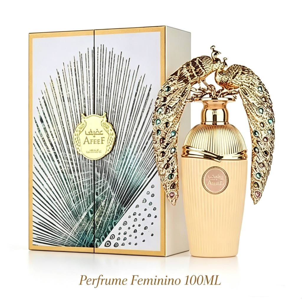 Perfume Feminino Afeef 100ml original Fragrância Floral Coco Baunilha Fixação Prolongada Embalagem Luxuosa