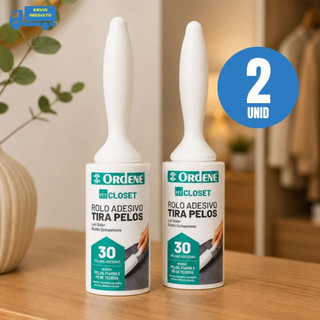 Kit 2/3 Unidades De Rolo Tira Pelos Adesivo 30 Folhas Cada Removedor de Pelos e Fiapos para Roupas