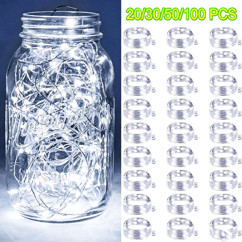 30/50/100 Fios de Fada LED 2m A 3m Luz Quente ou Branca Fria para Festa Casamento Decoração