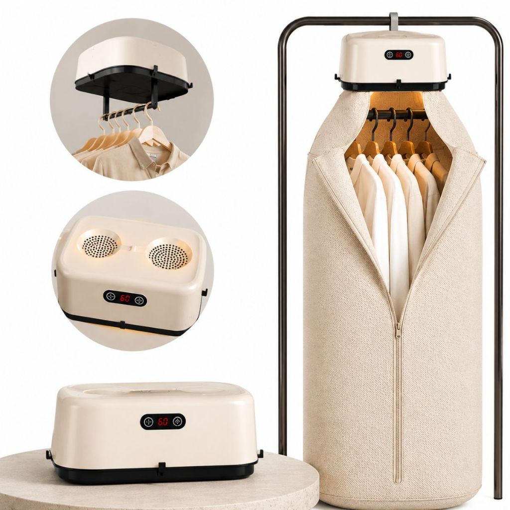 Secador Roupas Portátil 600W Eletrico Secador Suspenso Cortina 110V/220V