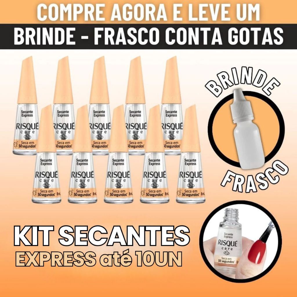 Esmaltes Secante Express Risque Seca em 50 Segundos Secante Esmalte
