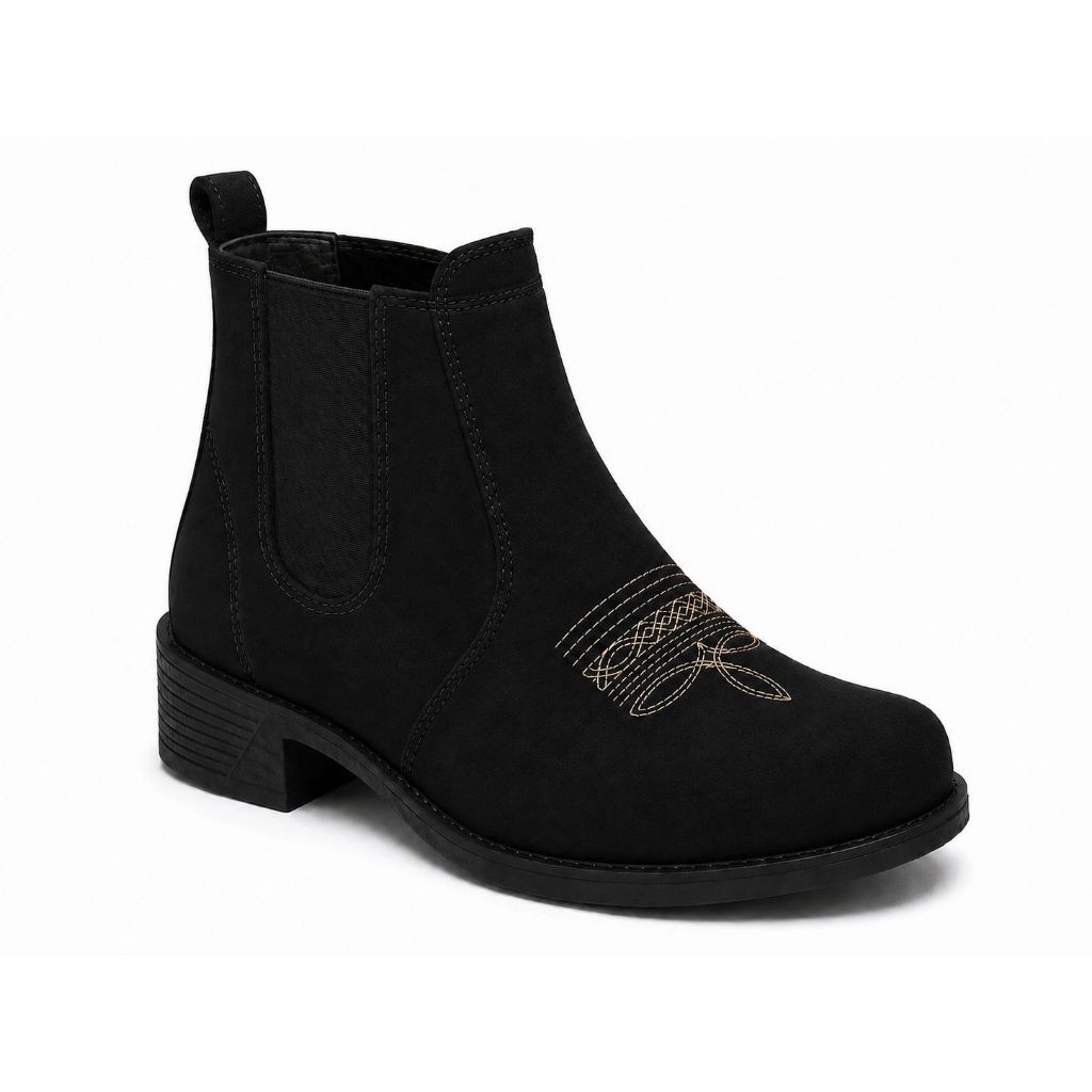 Botina Country feminina detalhe em bordado