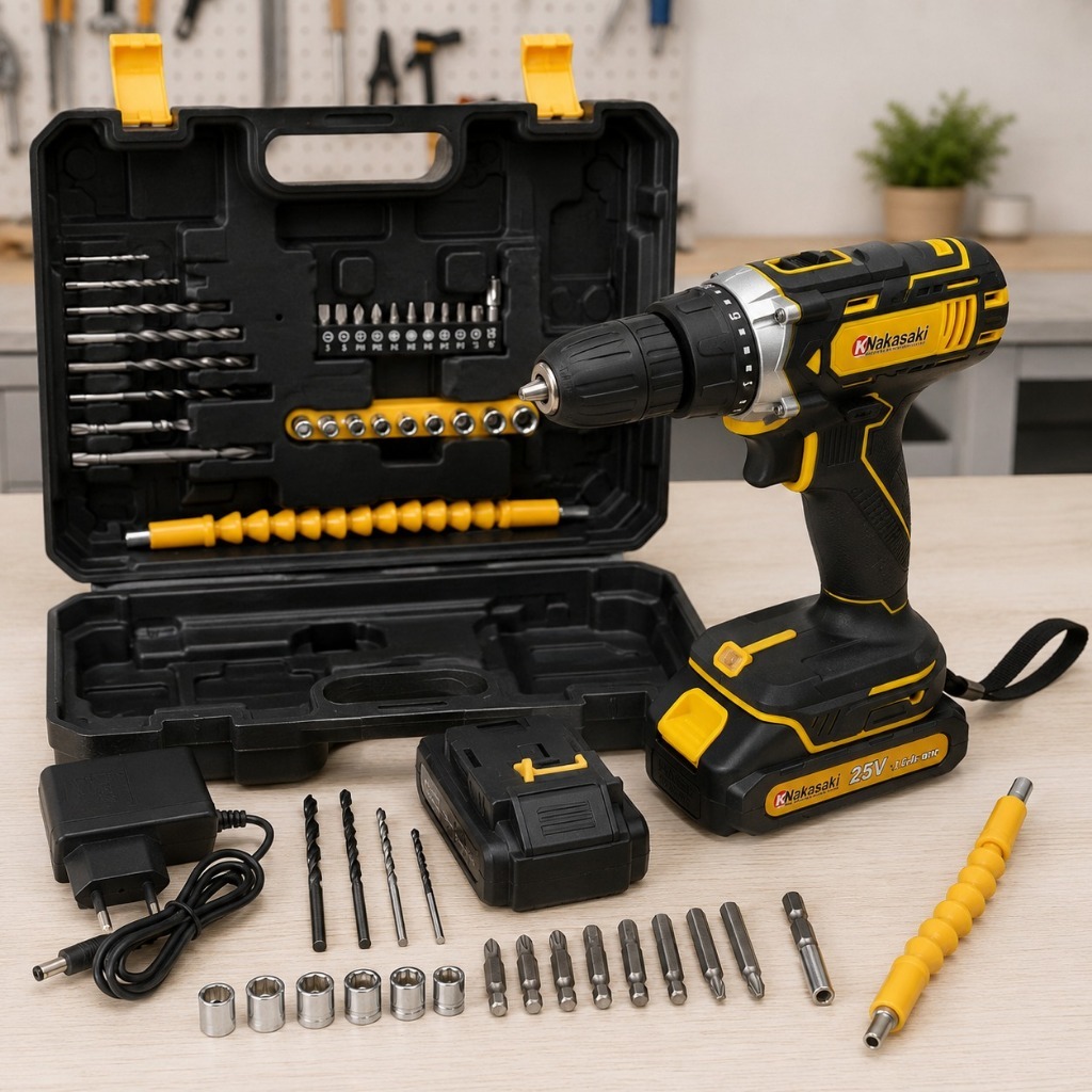 Parafusadeira e Furadeira Nakasaki 25V Profissional Bateria