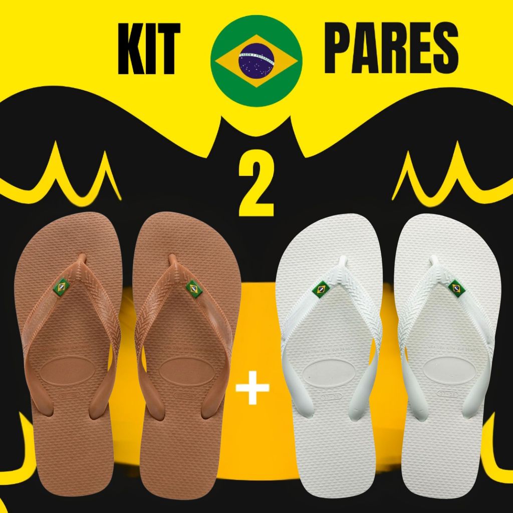 Chinelo do Brasil com Bandeirinha Unissex Sandália de Dedo Confortável para Verão e Lazer Resistente