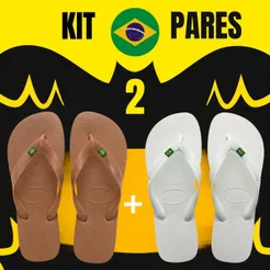 Chinelo do Brasil com Bandeirinha Unissex Sandália de Dedo Confortável para Verão e Lazer Resistente Envio Imediato