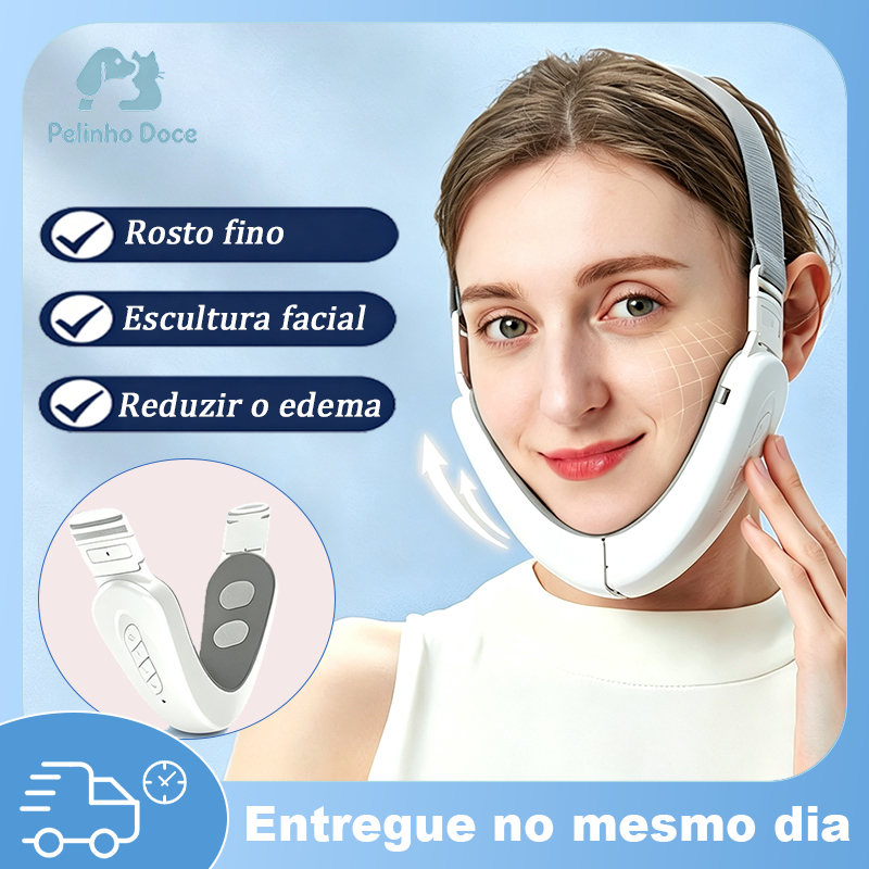 Massageador Facial Inteligente com Microcorrente – Aparelho Para Lifting Firmeza e Modelagem do Pescoço