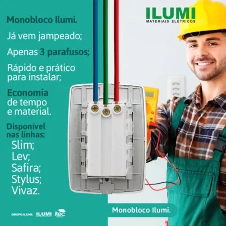 Tomadas e Interruptores Placas e Módulos Ilumi Linha i9 Design Moderno - Escolha seus modelos — imagem 2 de 2
