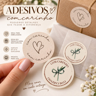 Adesivos Com carinho