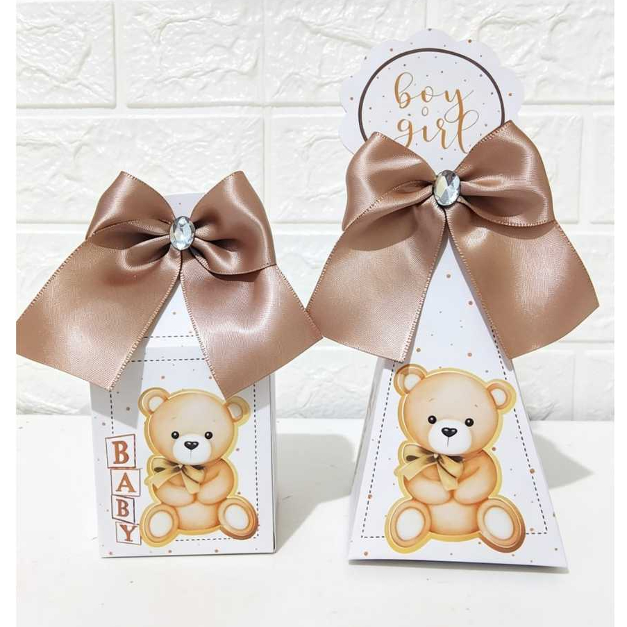 KIT FESTA CAIXINHAS PERSONALIZADA-CHÁ REVELAÇÃO BEGE- (PEGUE E MONTE) - LEMBRANCINHAS  FESTA INFANTIL
