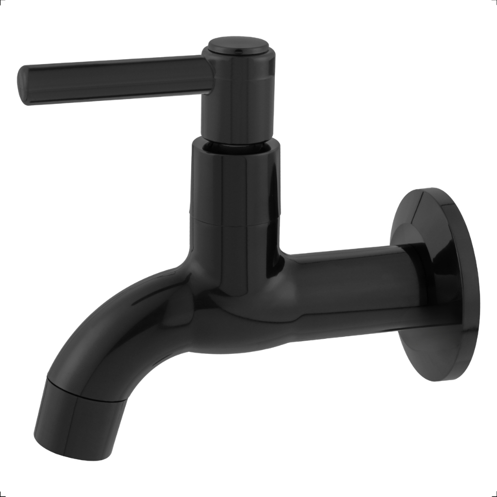 Torneira Para Tanque Com Arejador Jardim Lavanderia Maquina De Lavar Área De Serviço 1/2 Preto