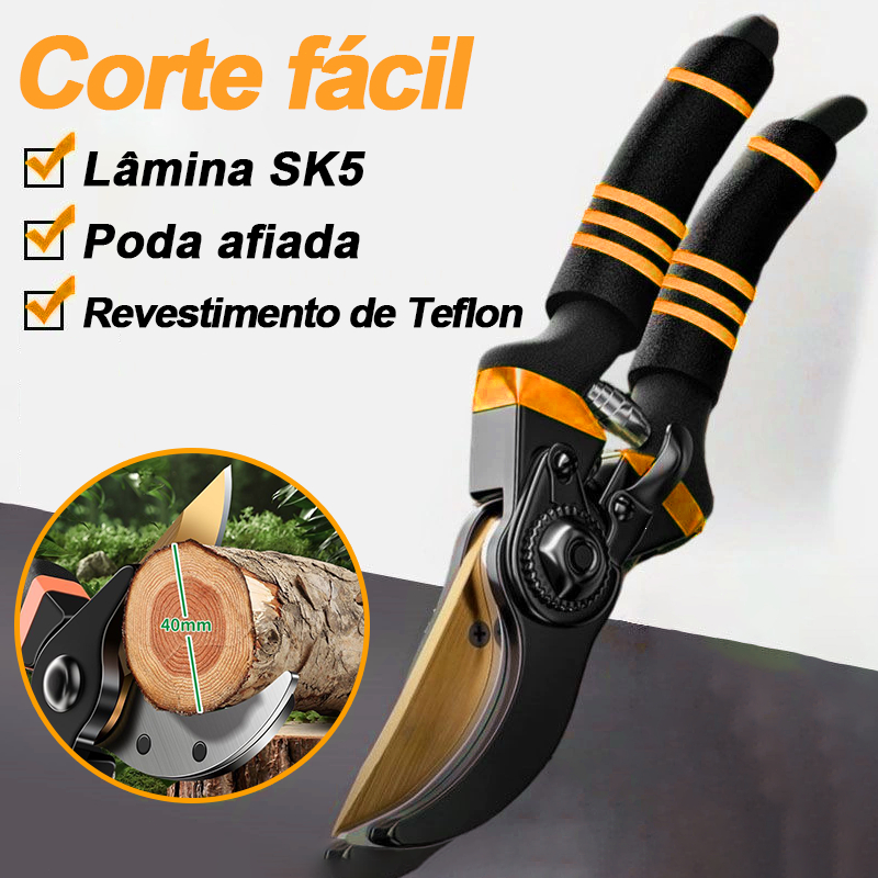 Tesoura de Poda com Lâmina em Titânio 8" - Precisão e Conforto Ergonômico