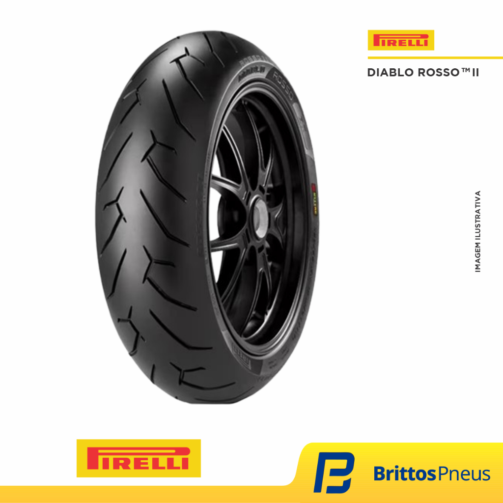 Pneu Moto Pirelli Aro 17 Diablo Rosso II 150/60R17 66H (RN) TL -Traseiro — imagem 2 de 2