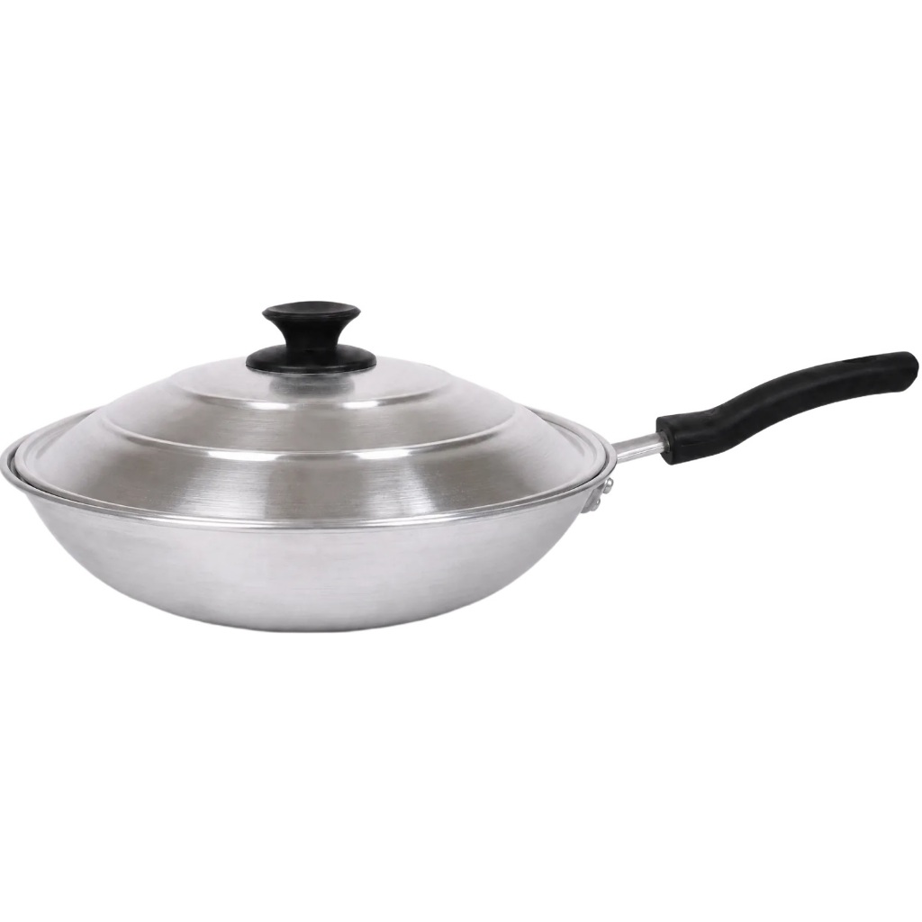 Imagem Frigideira Wok 35cm Profissional Perfil 1,4mm reforçada com Tampa Grande Resistente