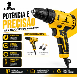 Parafusadeira Elétrica Ajuste De Torque 450w Parafusadeira Portatil Profissional E Furadeira