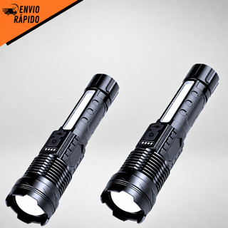 Lanterna Tática Led Laser Alta Potencia Militar Super Forte Zoom Recarregável USB Emergência 1568