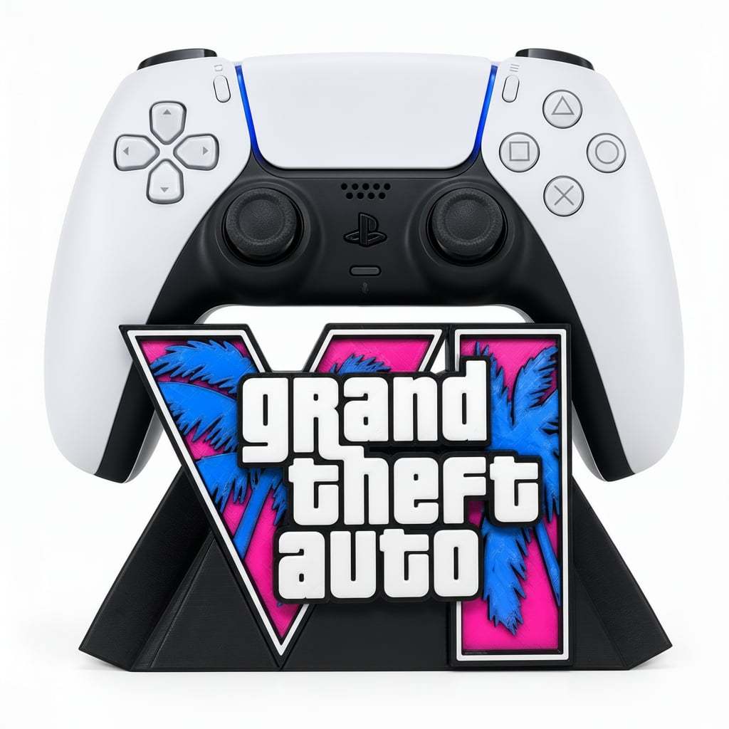 Suporte Base para Controle PS5 DualSense de Mesa Colorido Organizador Setup Gamer PlayStation 5