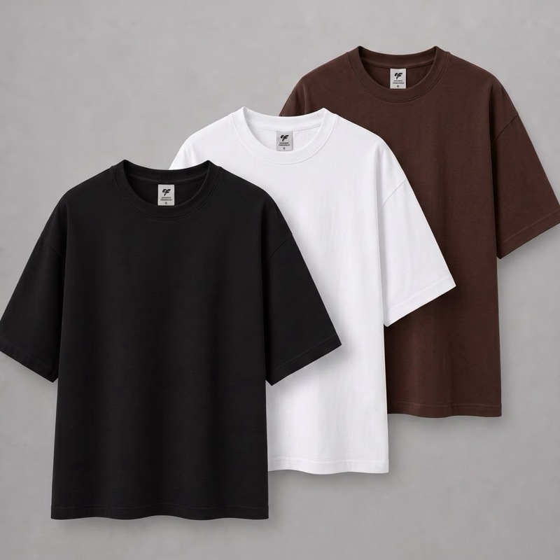 kit 3 camisetas Oversized básico premium streetwear 100% Algodão penteado cores lisas e super macias