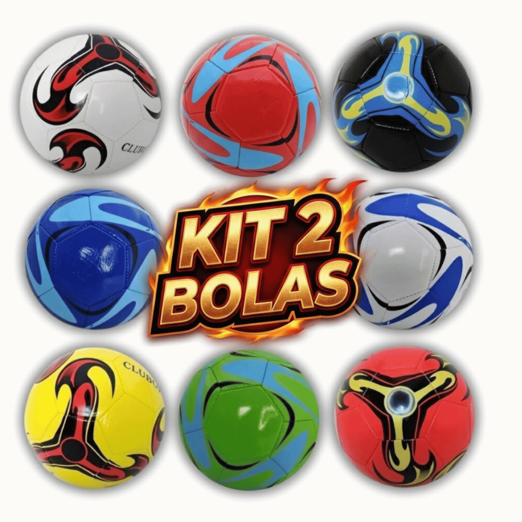 Kit 2 ou 3 Bolas Futebol Campo e Quadra Tamanho Oficial Costurada