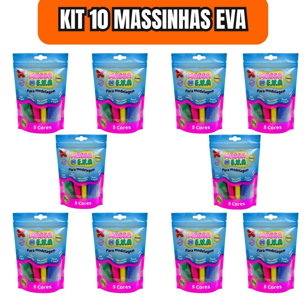 Lembrancinha Infantil Massinha de EVA Cores do Arco-íris