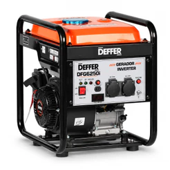 Gerador de Energia a Gasolina Inverter 6,25kva 220v Com Partida Manual 5000w - DEFFER