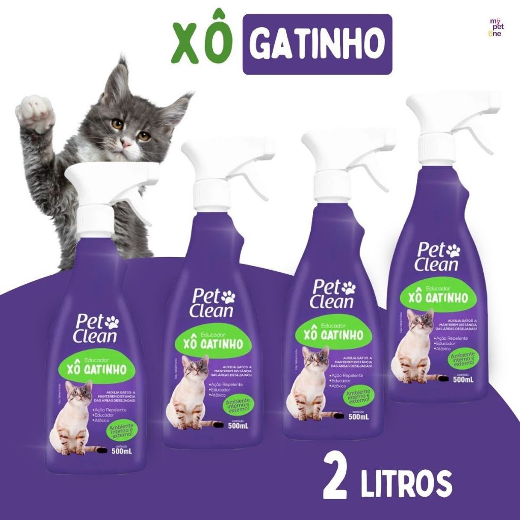 Kit 4 Xô Gatinho Pet Clean Educador - 500ml